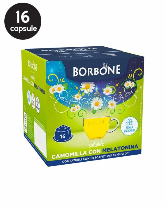 16 Capsule Borbone Ceai Musetel si Melatonina - Compatibile Dolce Gusto