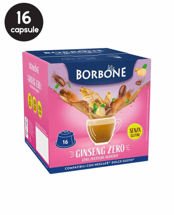 16 Capsule Borbone Ginseng Zero - Compatibile Dolce Gusto