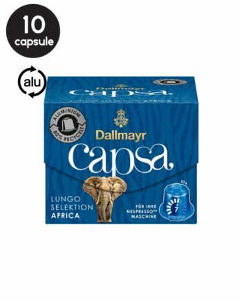 10 Capsule Aluminiu Dallmayr Capsa Africa Lungo Selection – Compatibile Nespresso