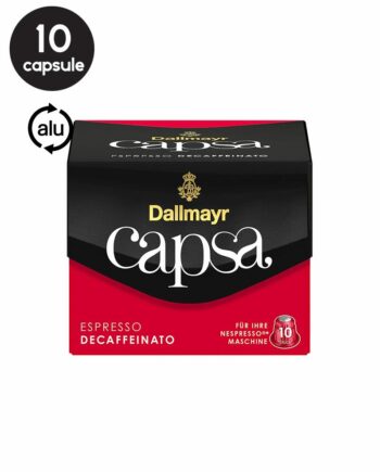 10 Capsule Aluminiu Dallmayr Capsa Espresso Decaffeinato – Compatibile Nespresso