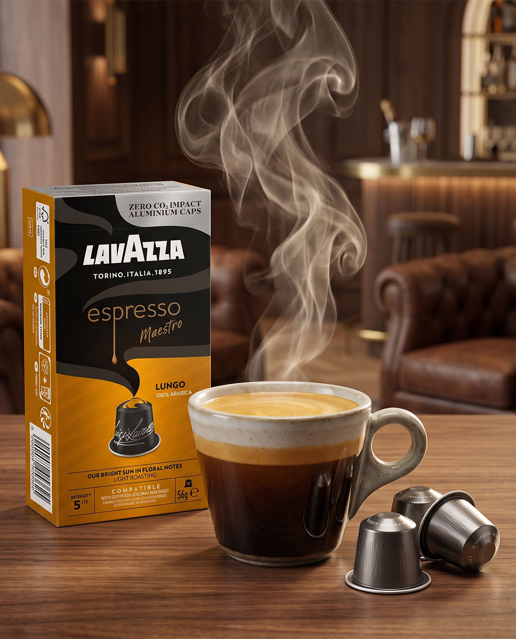 10 Capsule Aluminiu Lavazza Espresso Maestro Lungo – Compatibile Nespresso 10 Capsule Aluminiu Lavazza Espresso Maestro Lungo – Compatibile Nespresso, imaginea 3 – Kafferoma