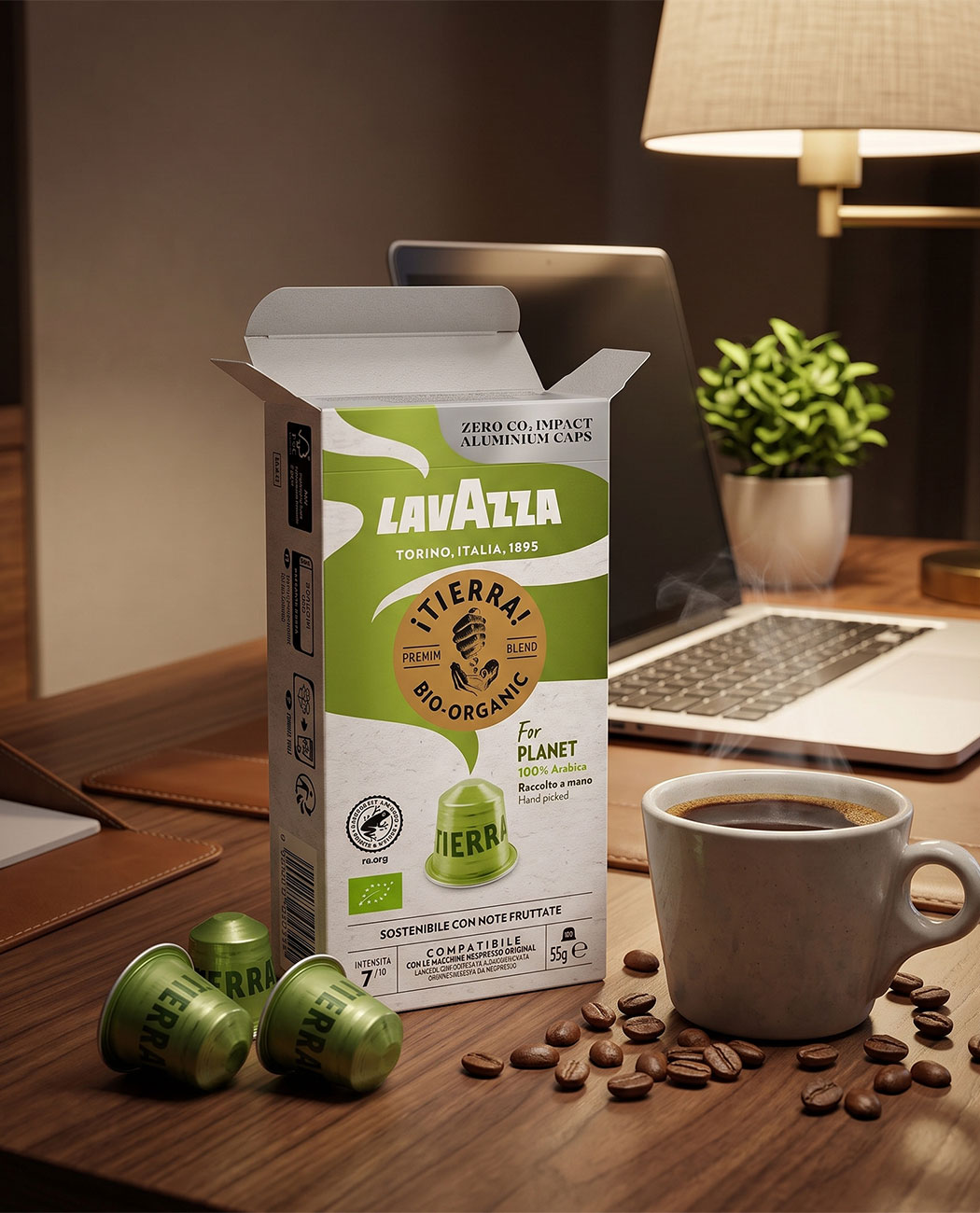 10 Capsule Aluminiu Lavazza Tierra Bio Organic – Compatibile Nespresso 10 Capsule Aluminiu Lavazza Tierra Bio Organic – Compatibile Nespresso, imaginea 3 – Kafferoma