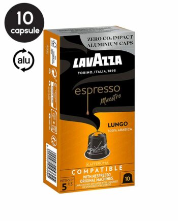 10 Capsule Aluminiu Lavazza Espresso Maestro Lungo – Compatibile Nespresso