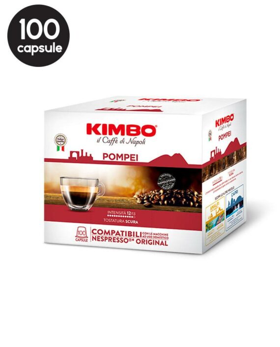 100 Capsule Kimbo Pompei - Compatibile Nespresso