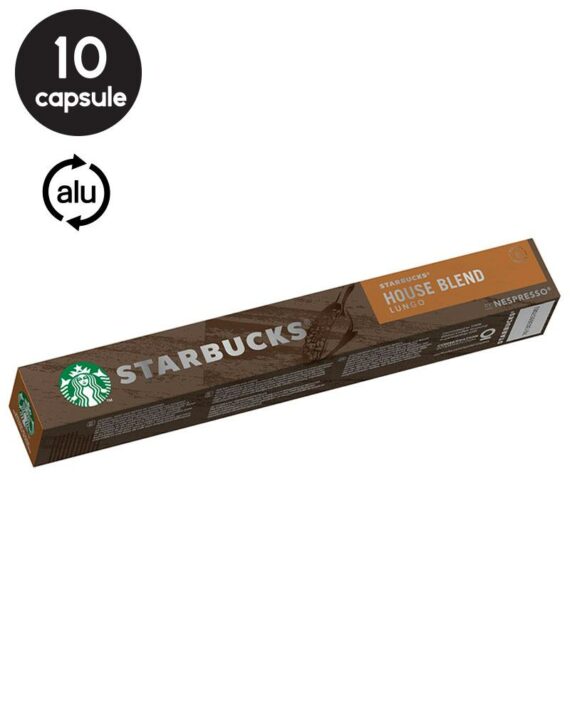 10 Capsule Starbucks House Blend Lungo - Compatibile Nespresso