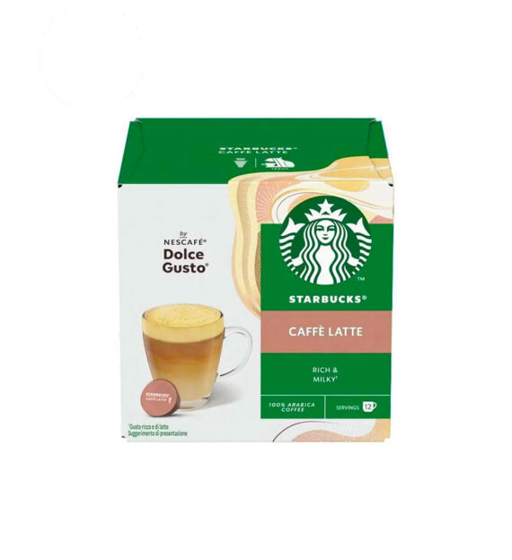 12 Capsule Starbucks Caffe Latte - Compatibile Dolce Gusto