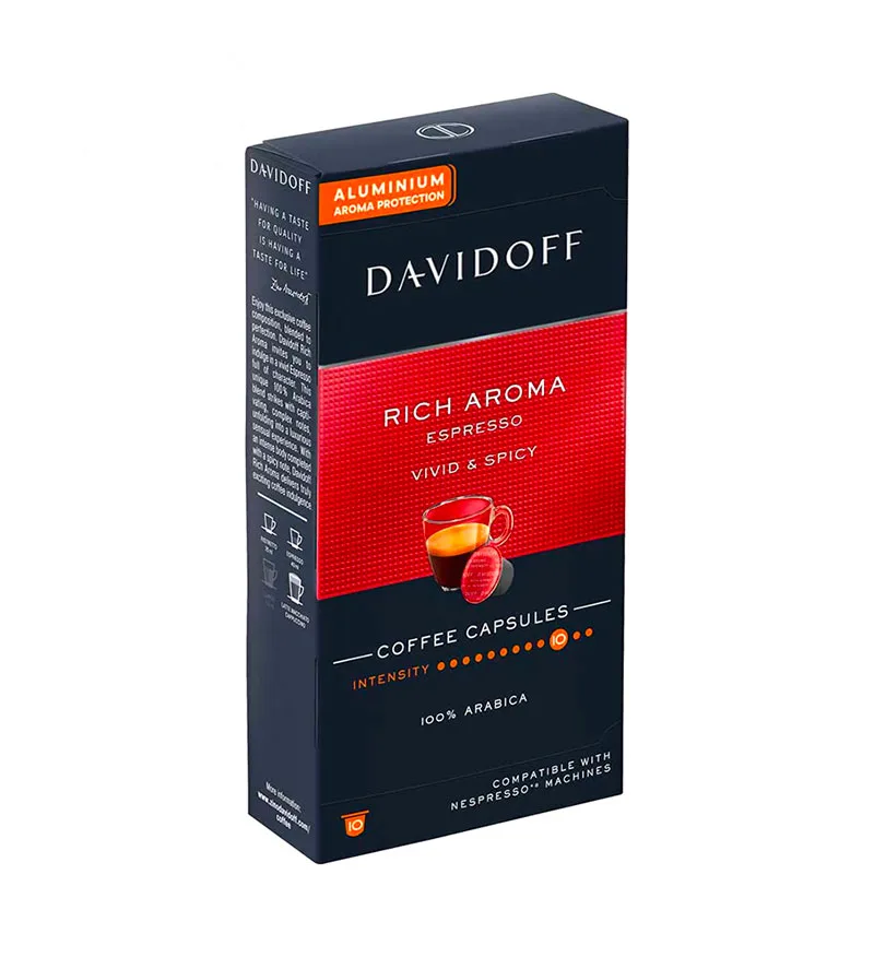 10 Capsule Aluminiu Davidoff Espresso Rich Aroma – Compatibile Nespresso