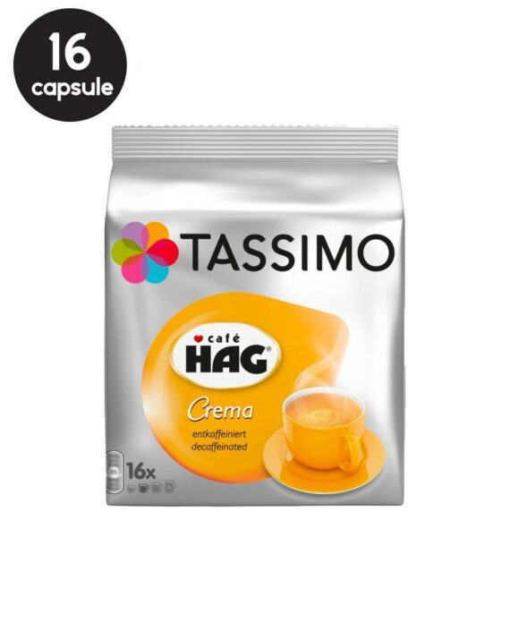 16 Capsule Tassimo Cafe Hag Crema Decofeinizata