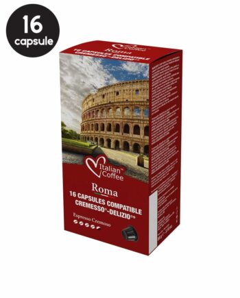 16 Capsule Italian Coffee Roma Cremoso - Compatibile Cremesso