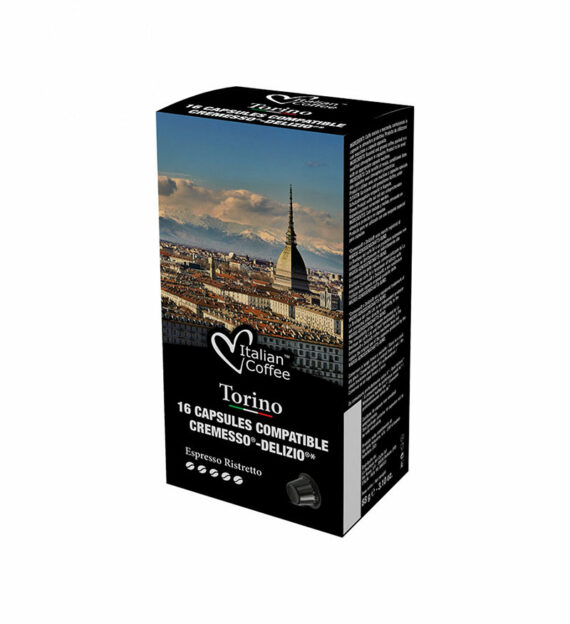 16 Capsule Italian Coffee Torino Ristretto - Compatibile Cremesso