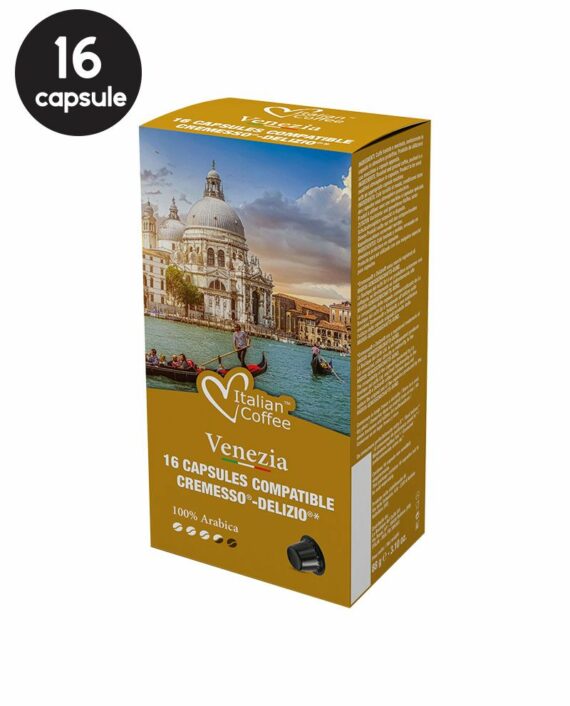 16 Capsule Italian Coffee Milano Dolce - Compatibile Cremesso
