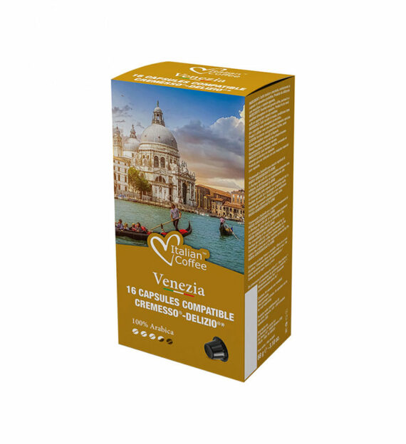 16 Capsule Italian Coffee Venezia Arabica - Compatibile Cremesso