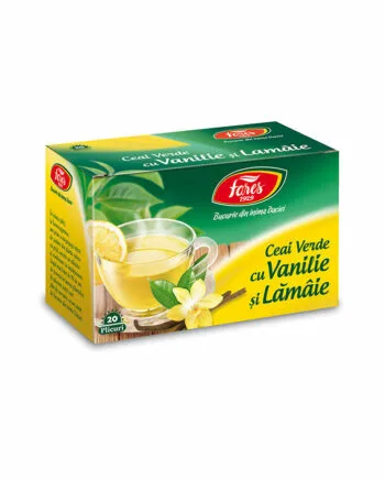 20 Plicuri Ceai Verde cu Vanilie si Lamaie - Fares 20 Plicuri Ceai Verde cu Vanilie si Lamaie - Fares