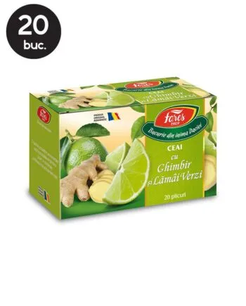 20 Plicuri Ceai cu Ghimbir si Lamai Verzi - Fares 20 Plicuri Ceai cu Ghimbir si Lamai Verzi - Fares