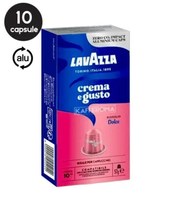 10 Capsule Aluminiu Lavazza Crema e Gusto Dolce – Compatibile Nespresso 10 Capsule Aluminiu Lavazza Crema e Gusto Dolce – Compatibile Nespresso