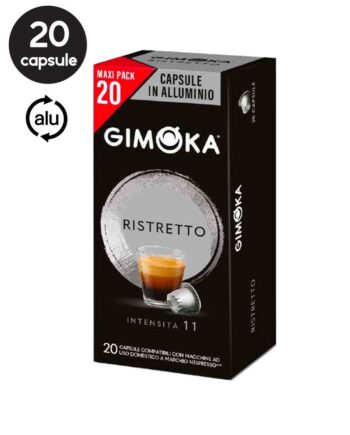 20 Capsule Aluminiu Gimoka Ristretto - Compatibile Nespresso
