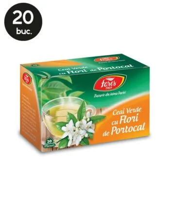 20 Plicuri Ceai Verde cu Flori de Portocal - Fares 20 Plicuri Ceai Verde cu Flori de Portocal - Fares