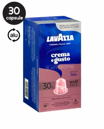 30 Capsule Aluminiu Lavazza Crema e Gusto Dolce – Compatibile Nespresso 30 Capsule Aluminiu Lavazza Crema e Gusto Dolce – Compatibile Nespresso