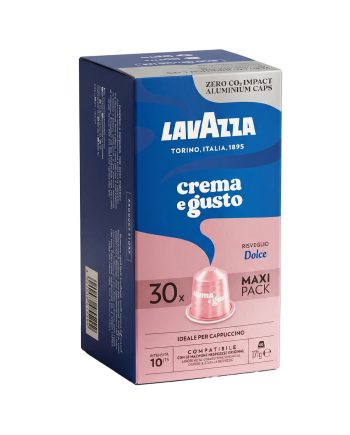 30 Capsule Aluminiu Lavazza Crema e Gusto Dolce – Compatibile Nespresso – Kafferoma