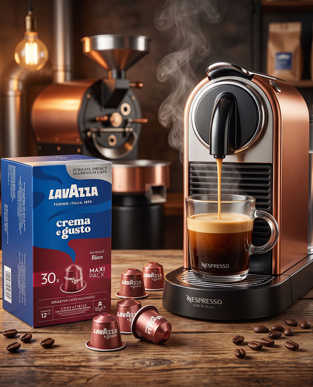 30 Capsule Aluminiu Lavazza Crema e Gusto Ricco – Compatibile Nespresso 30 Capsule Aluminiu Lavazza Crema e Gusto Ricco – Compatibile Nespresso, imaginea 3 – Kafferoma