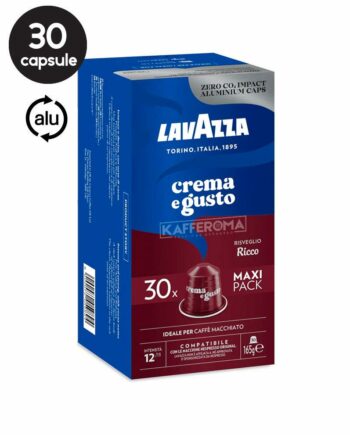 30 Capsule Aluminiu Lavazza Crema e Gusto Ricco – Compatibile Nespresso