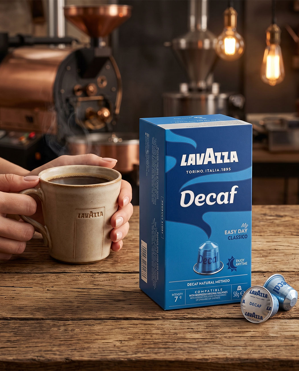 30 Capsule Aluminiu Lavazza Decaf – Compatibile Nespresso 30 Capsule Aluminiu Lavazza Decaf – Compatibile Nespresso, imaginea 2 – Kafferoma