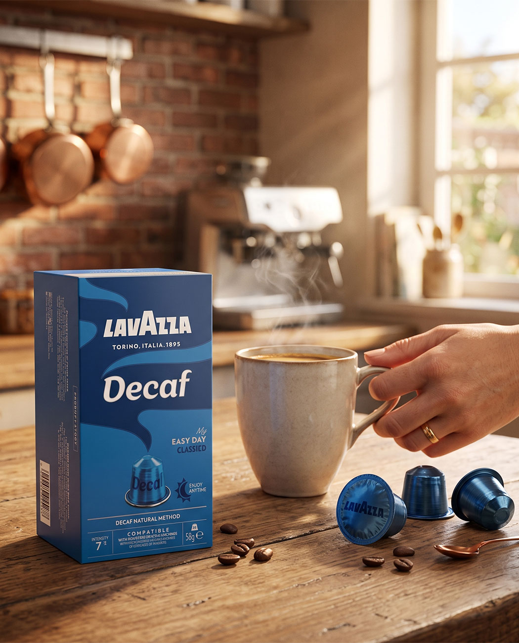 30 Capsule Aluminiu Lavazza Decaf – Compatibile Nespresso 30 Capsule Aluminiu Lavazza Decaf – Compatibile Nespresso, imaginea 3 – Kafferoma