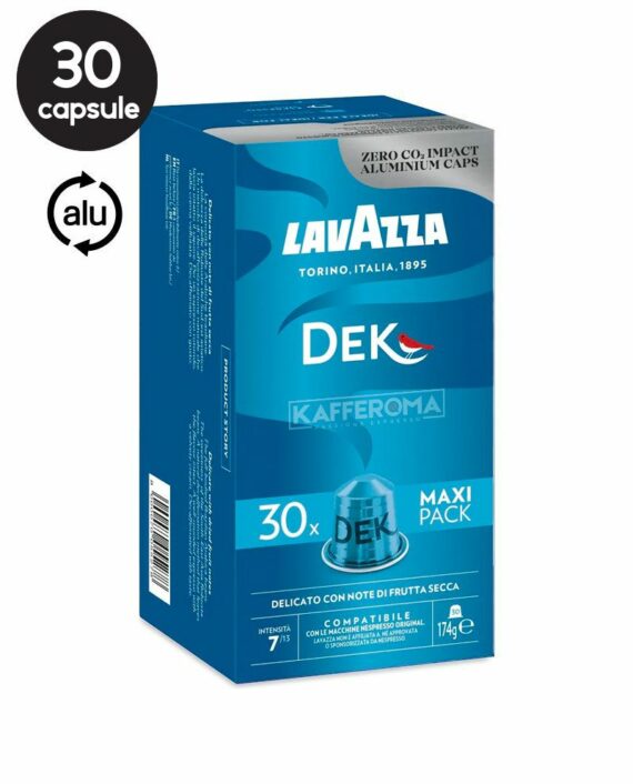 30 Capsule Aluminiu Lavazza Dek – Compatibile Nespresso