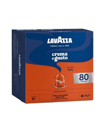 80 Capsule Aluminiu Lavazza Crema e Gusto Forte – Compatibile Nespresso – Kafferoma
