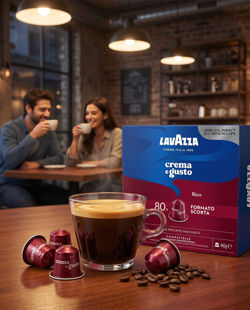 80 Capsule Aluminiu Lavazza Crema e Gusto Ricco – Compatibile Nespresso 80 Capsule Aluminiu Lavazza Crema e Gusto Ricco – Compatibile Nespresso, imaginea 5 – Kafferoma