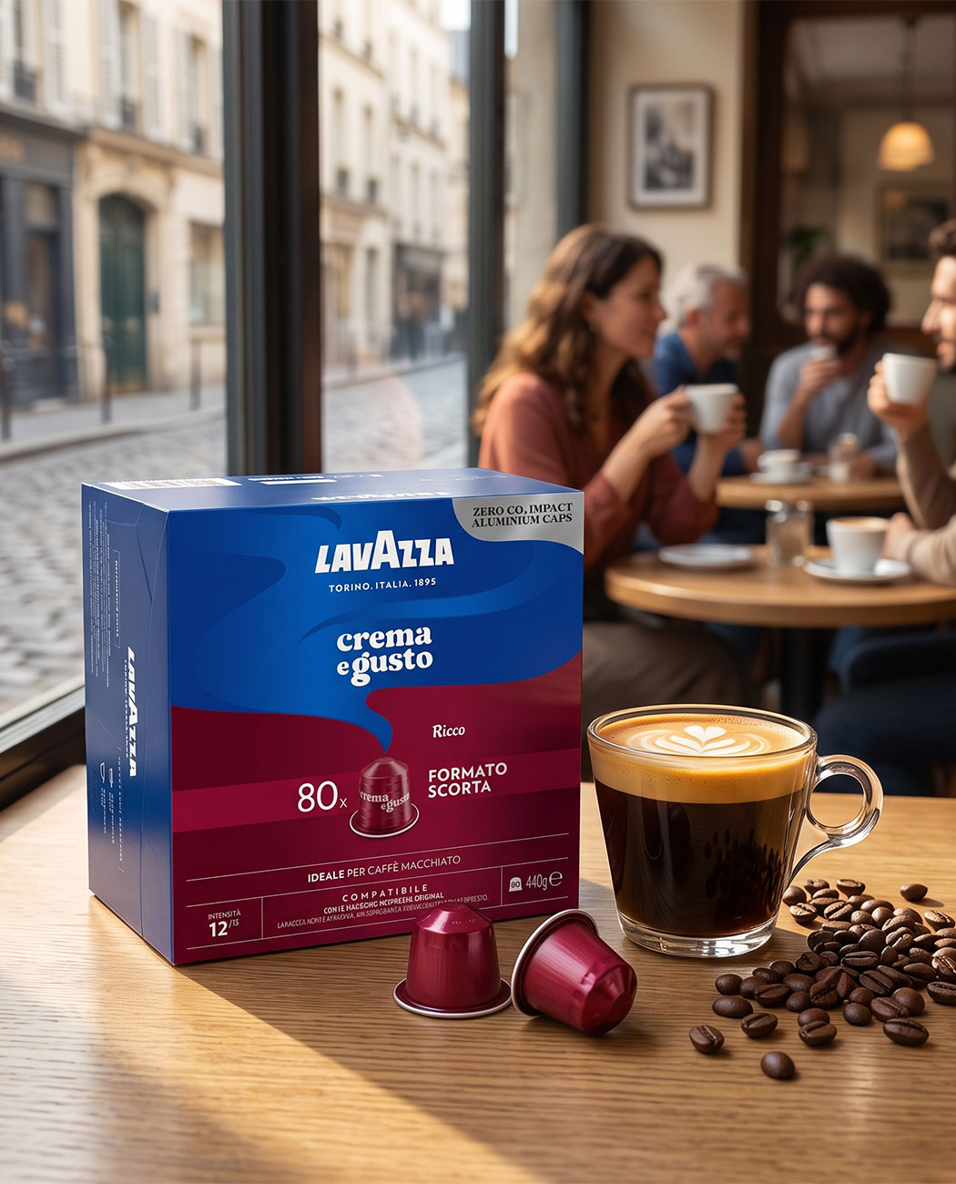 80 Capsule Aluminiu Lavazza Crema e Gusto Ricco – Compatibile Nespresso 80 Capsule Aluminiu Lavazza Crema e Gusto Ricco – Compatibile Nespresso, imaginea 4 – Kafferoma