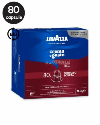 80 Capsule Aluminiu Lavazza Crema e Gusto Ricco – Compatibile Nespresso