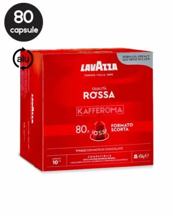 80 Capsule Aluminiu Lavazza Qualita Rossa – Compatibile Nespresso
