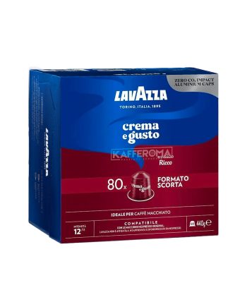 80 Capsule Aluminiu Lavazza Crema e Gusto Ricco – Compatibile Nespresso 80 Capsule Aluminiu Lavazza Crema e Gusto Ricco – Compatibile Nespresso – Kafferoma
