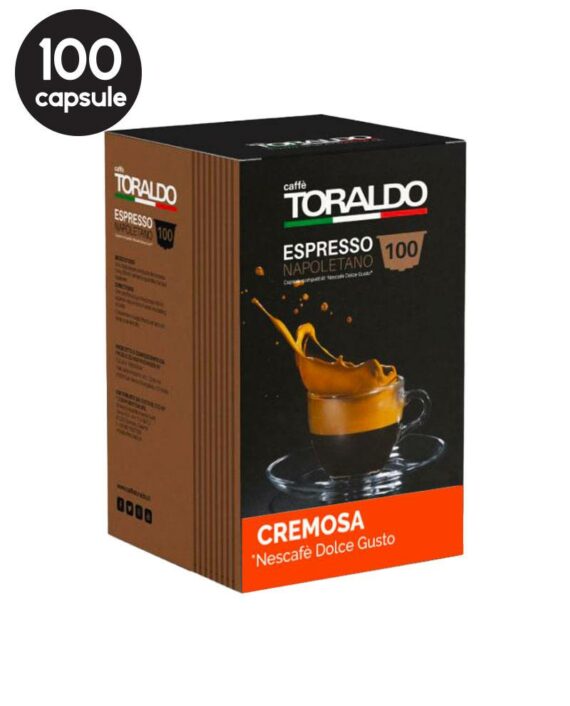 100 Capsule Caffe Toraldo Miscela Cremosa - Compatibile Dolce Gusto