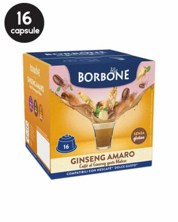 16 Capsule Borbone Ginseng Amaro - Compatibile Dolce Gusto