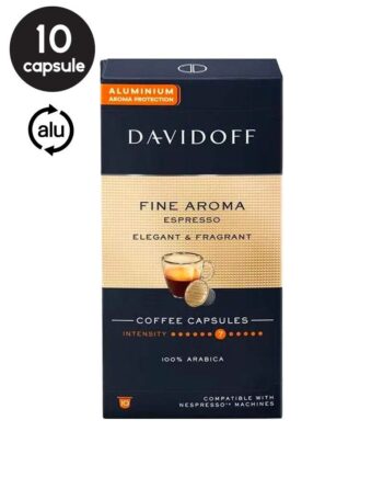 10 Capsule Aluminiu Davidoff Espresso Fine Aroma – Compatibile Nespresso