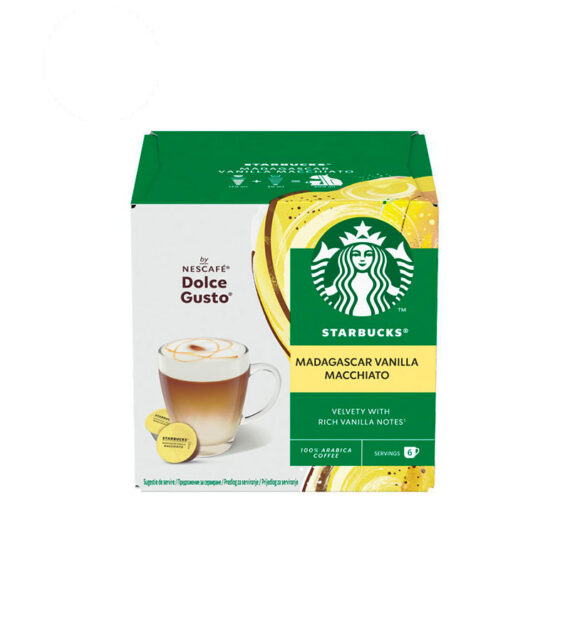 12 (6+6) Capsule Starbucks Macchiato Madagascar Vanilla - Compatibile Dolce Gusto