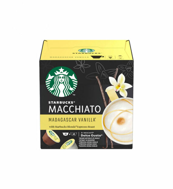 12 (6+6) Capsule Starbucks Macchiato Madagascar Vanilla - Compatibile Dolce Gusto