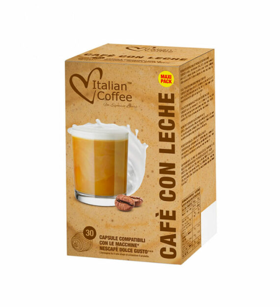 30 Capsule Italian Coffee CaffeLatte - Compatibile Dolce Gusto