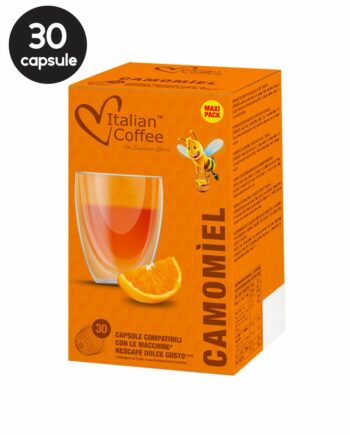 30 Capsule Italian Coffee Ceai Musetel cu Miere si Portocala - Compatibile Dolce Gusto
