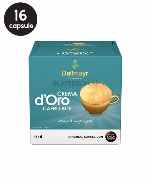 16 Capsule Dallmayr Crema D'Oro Caffe Latte - Compatibile Dolce Gusto