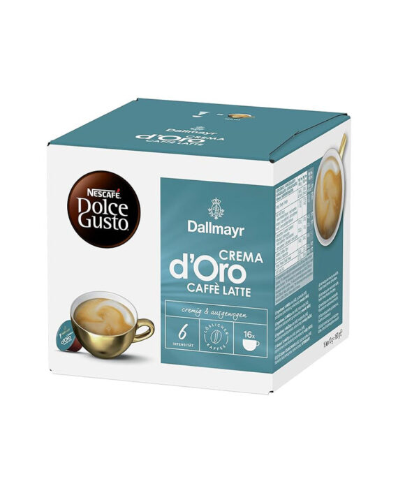 16 Capsule Dallmayr Crema D'Oro Caffe Latte - Compatibile Dolce Gusto