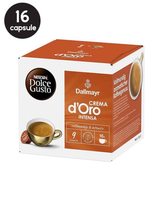 16 Capsule Dallmayr Crema D'Oro Intensa - Compatibile Dolce Gusto