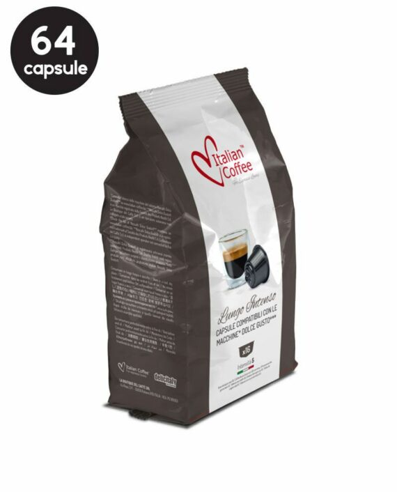64 Capsule Italian Coffee Lungo - Compatibile Dolce Gusto