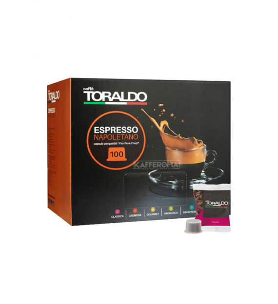 100 Capsule Caffe Toraldo Miscela Classica - Compatibile Fior Fiore Coop / Aroma Vero / Martello / Mitaca