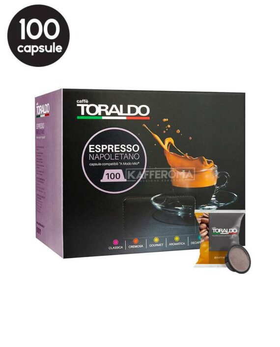 100 Capsule Caffe Toraldo Miscela Gourmet - Compatibile A Modo Mio