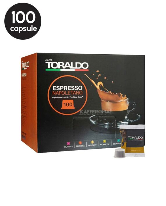 100 Capsule Caffe Toraldo Miscela Gourmet - Compatibile Fior Fiore Coop / Aroma Vero / Martello / Mitaca