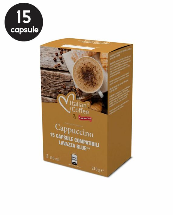 15 Capsule Italian Coffee Cappuccino – Compatibile Lavazza Blue