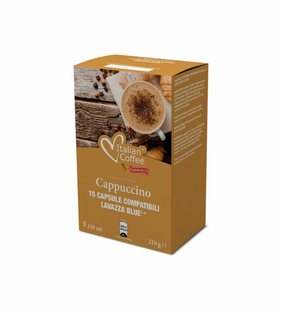 15 Capsule Italian Coffee Cappuccino – Compatibile Lavazza Blue